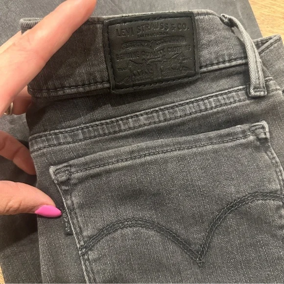 Levi's premium 710 super skinny gray jeans - Picture 3 of 4